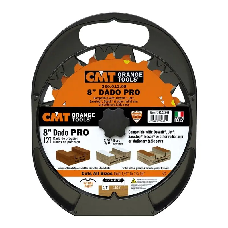 CMT 230.012.08 8 in Dado PRO Set - 12T