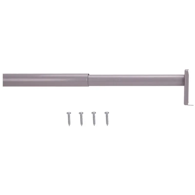 Prosource 21013ZCX-PS Adjustable Closet Rod, 30 to 48 in L, Steel, Silver