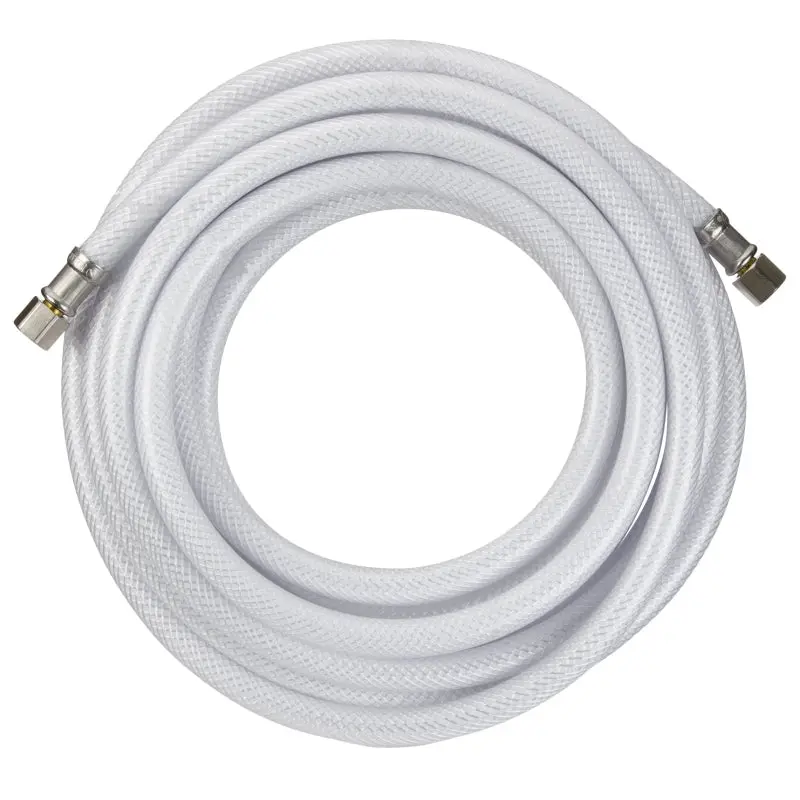 Plumb Pak PP255620 Ice Maker Supply Line, 1/4 in Inlet, Compression Inlet, 1/4 in Outlet, Compression Outlet, PVC Tubing