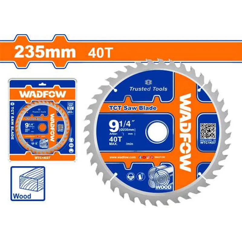 WADFOW TCT Saw Blade 235mm 40T