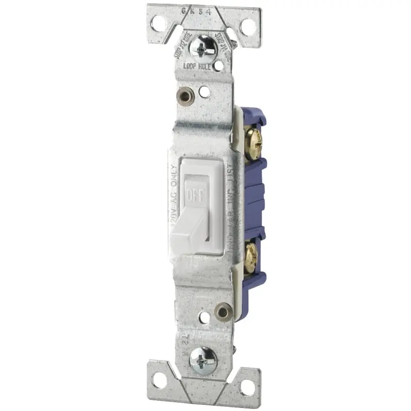 SWITCH TOGGLE 15A 120VAC WHITE