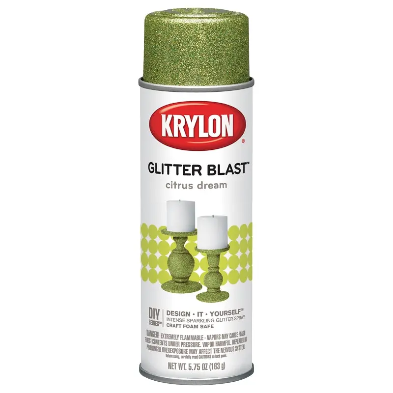 Krylon K03808A00 Craft Spray Paint, Glitter, Citrus Dream, 5.75 oz, Can