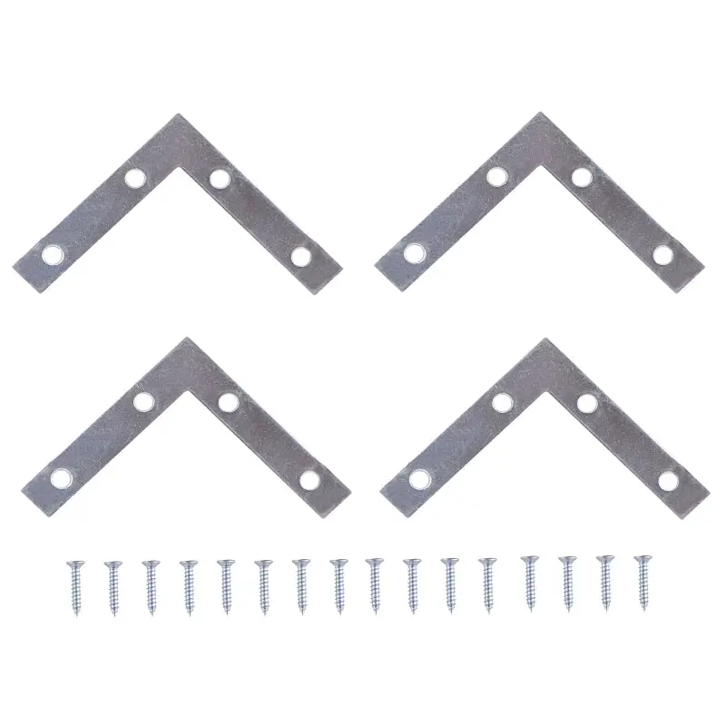 Prosource FC-Z035-C4PS Corner Brace, 3-1/2 in L, 3-1/2 in W, 5/8 in H, Steel, Zinc-Plated, 1.8 mm Thick Material