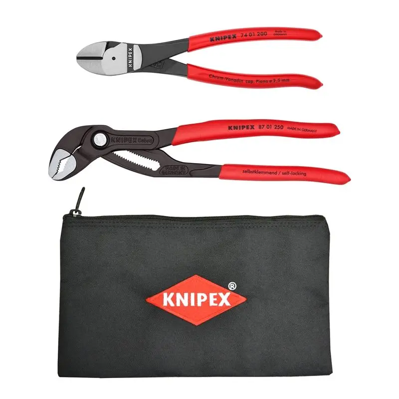 2 Piece Cobra and Diagonal Cutters Set - with 12'' Keeper