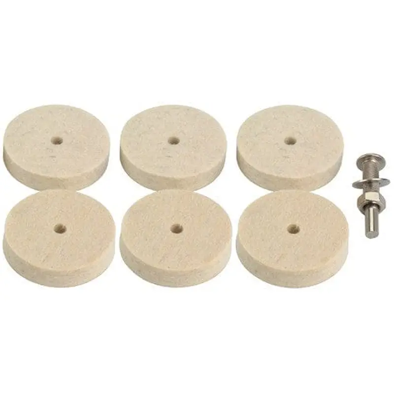 2 in. Lamb's Wool Buffing Wheel, 6 Pc.
