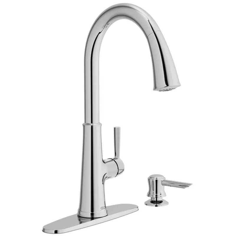 American Standard Maven Series 9319300.002 Pull-Down Kitchen Faucet with Soap Dispenser, 1.8 gpm, 1-Faucet Handle, 1/EA