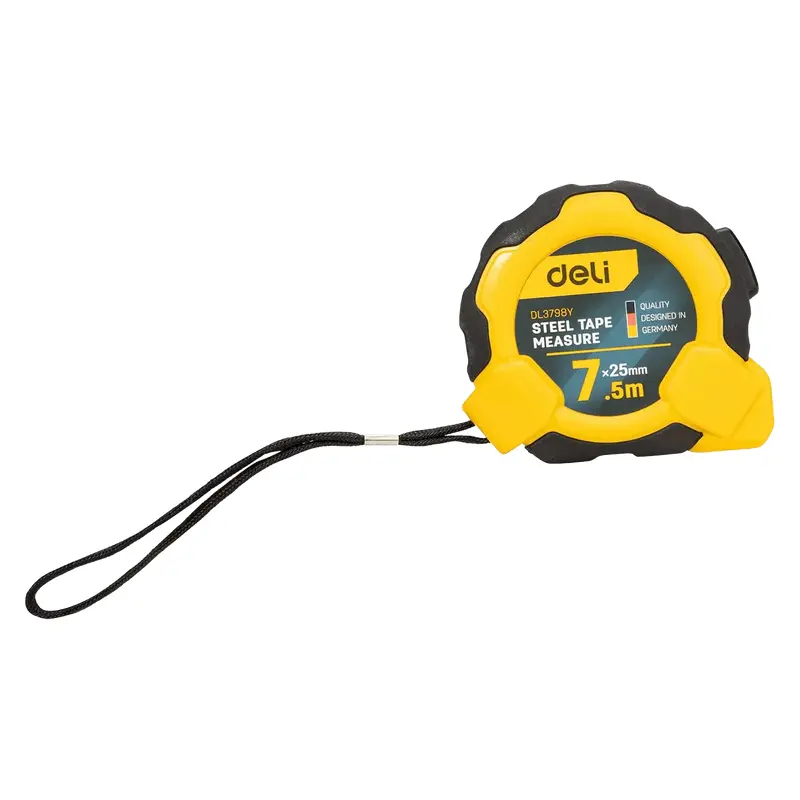 Deli Self-Locking Steel Measuring Tape 7.5m x 25mm | DL3798Y