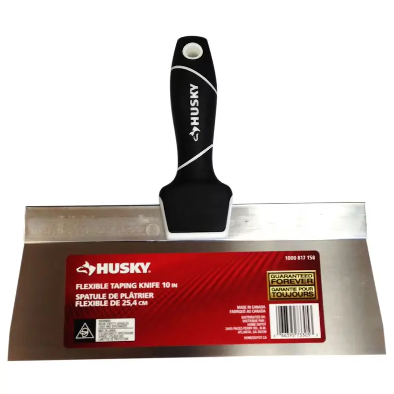 10 in. Stainless Steel Taping Knife with Soft Grip Handle