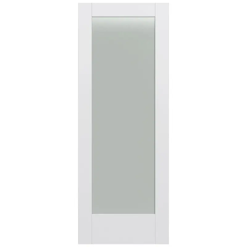 32 in. x 80 in. MODA Primed PMT1011 Solid Core Wood Interior Door Slab w/Translucent GlassNo Bore / Primed / 32 x 80