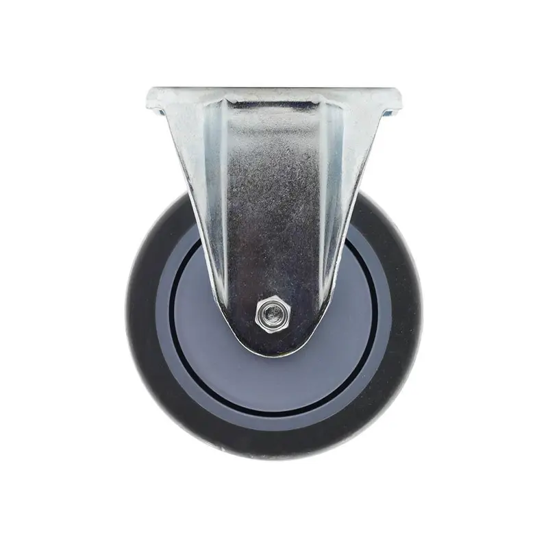 5 in. Medium Duty Gray TPR Rigid Plate Caster with 330 lbs. Weight Rating1.774703 / each