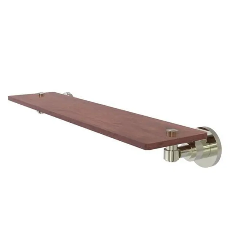 Allied Brass Washington Square Polished Nickel 1-Tier Brass Wall Mount Bathroom Shelf