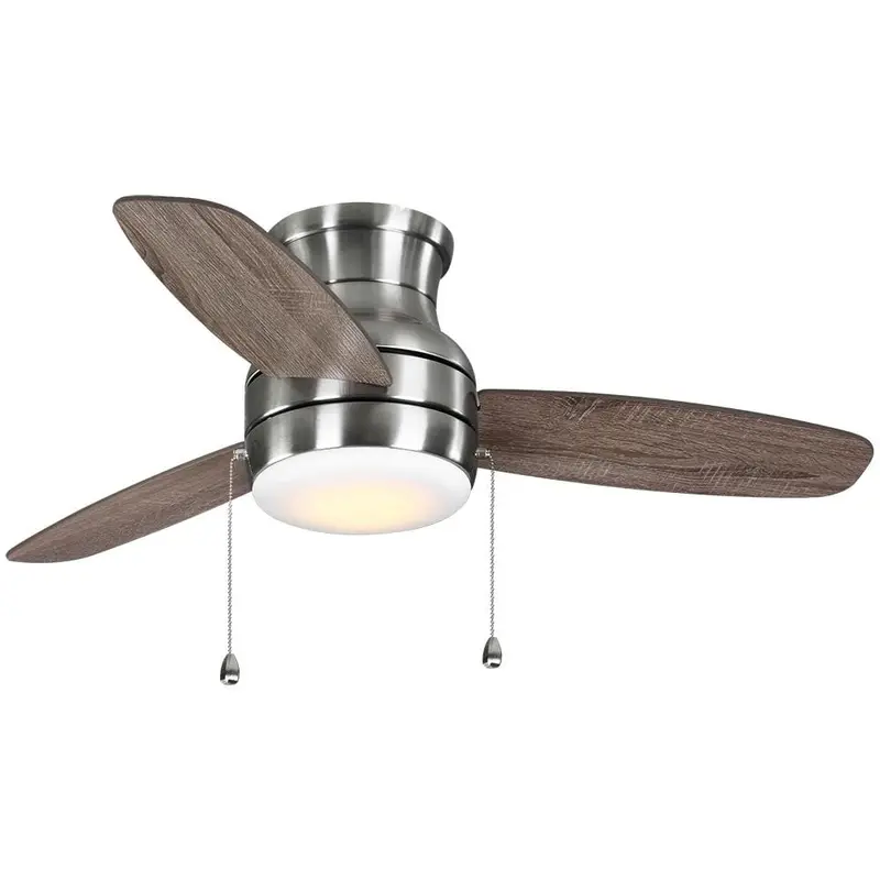 Ashby Park 44 in.  White Color Changing Integrated LED Brushed Nickel Ceiling Fan with Light KitBrushed Nickel