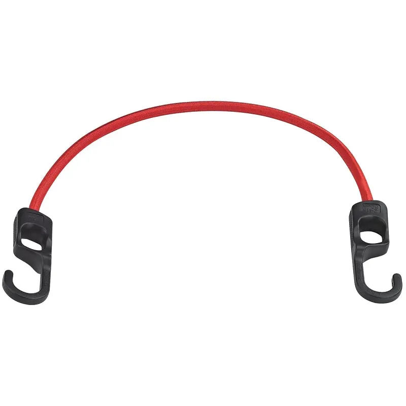 ProSource Stretch Cord, 9 mm Dia, 24 in L, Polypropylene, Red, Hook End