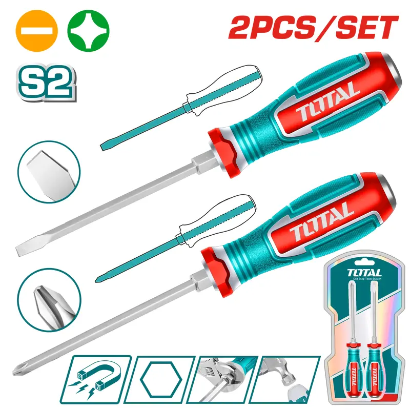 TOTAL Go-Through Screwdriver Set TGTST0206