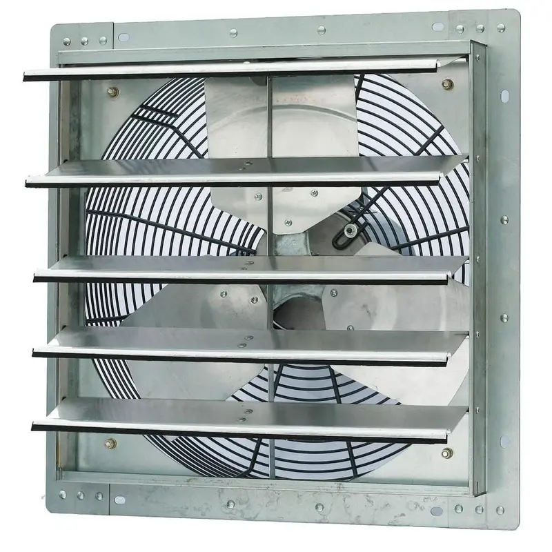 3852 CFM Silver Electric Powered Gable Mount Shutter Fan/Vent5088 / Silver / 50.3