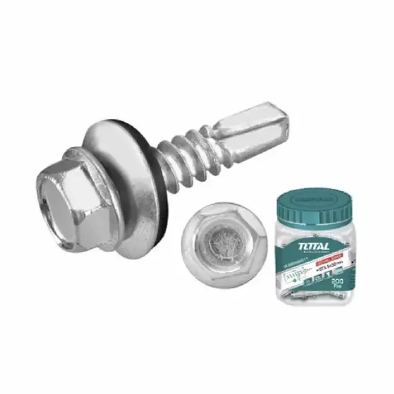 Total Self Drilling Hex Screw with Rubber Washer 6.3x25mm 50pcs WJSS6302521