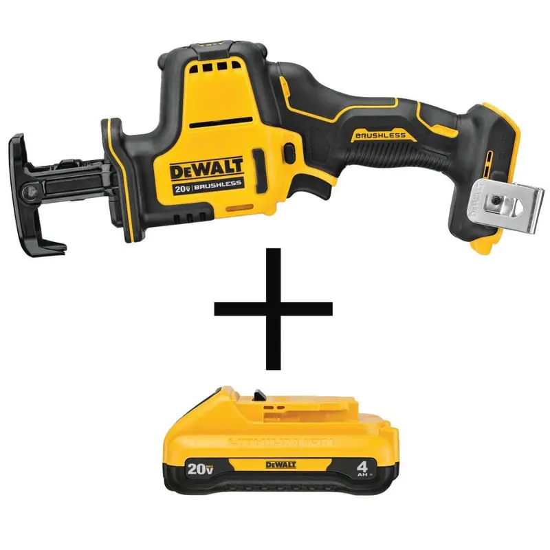ATOMIC 20-Volt MAX Brushless Compact Reciprocating Saw (Tool-Only) with Bonus 20-Volt MAX Li-Ion 4.0 Ah Compact Battery5.4 / bundle