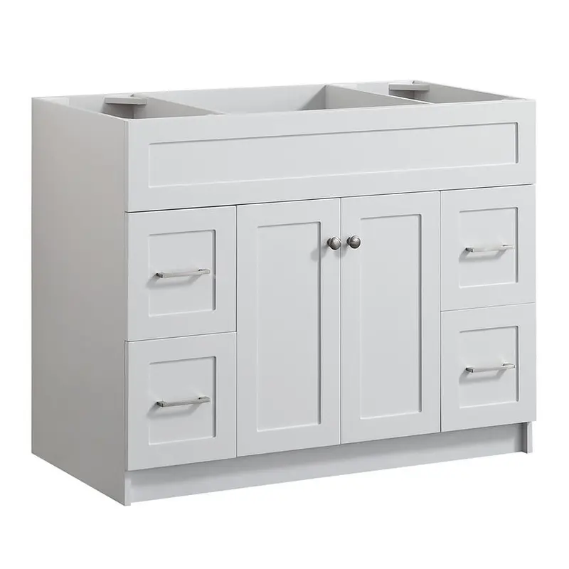 ARIEL Hamlet 42-in White Bathroom Vanity CabinetBlack