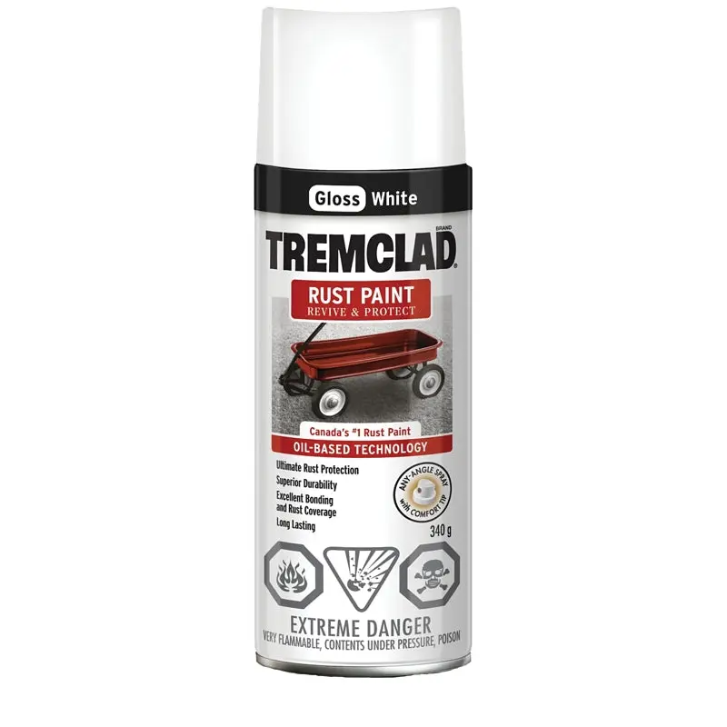 Rust-Oleum 27025B512 Rust Preventative Spray Paint, Gloss, White, 340 g, Can