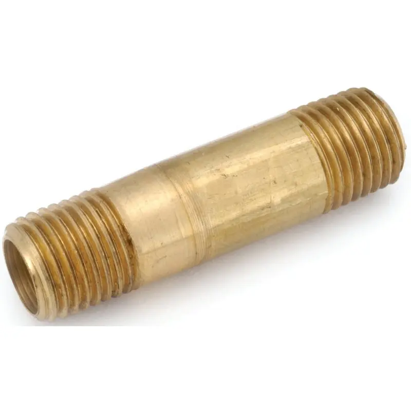 Anderson Metals 736113-0440 Pipe Nipple, 1/4 in, NPT, Brass, 2-1/2 in L