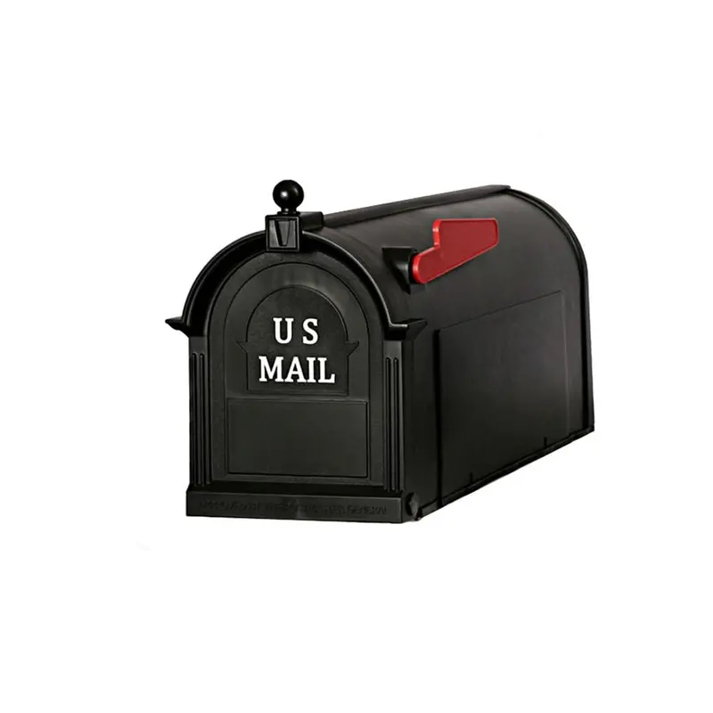 Ambrose Black Post Mount MailboxWhite / 11 / Large