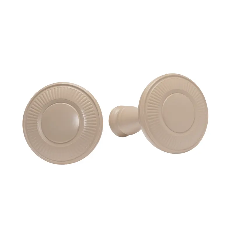 Kirsch 3-3/4" Wood Drapery Holdback Medallion Pair - Various ColorsTruffle 835