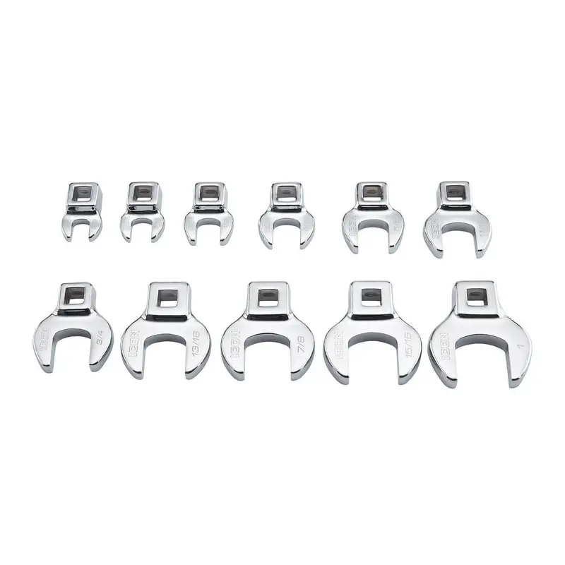 3/8 in.  Drive SAE Professional Crowfoot Wrench Set, 11  Pc.