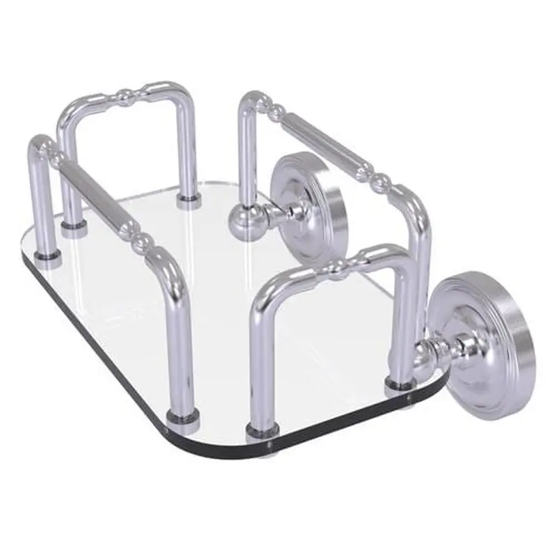 Allied Brass Prestige Wall Mounted Guest Towel Holder in Satin Chrome