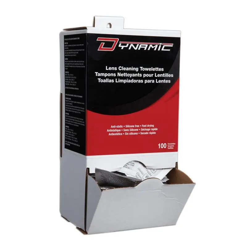 Dynamic Safety EP19 Lens Cleaning Towelettes - (100pack)