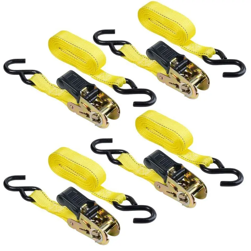 1 in. x 15 ft. x 500 lbs. Padded Ratchet (4-Pack)