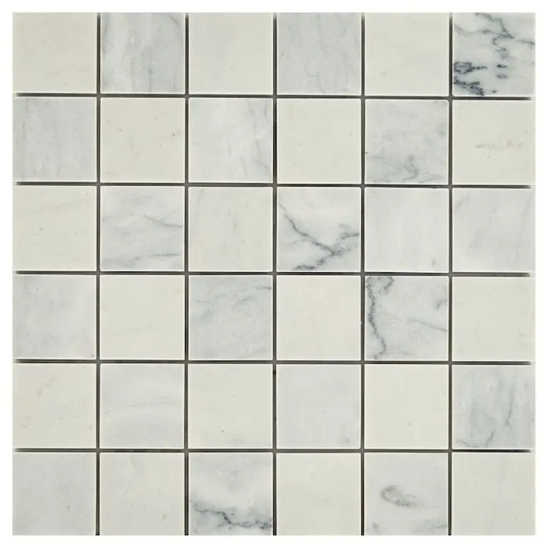 American Olean Genuine Stone Refined White 11-in x 11-in Honed Natural Stone Marble Uniform Squares Marble Look Floor and Wall Tile (0.84-sq. ft/ Piece)