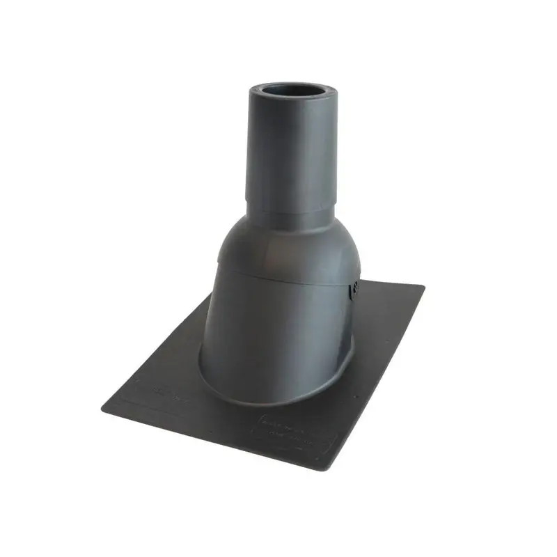 4 in. Inside Diameter Black New Construction or Reroof Thermoplastic Vent Pipe Roof Flashing1 / each
