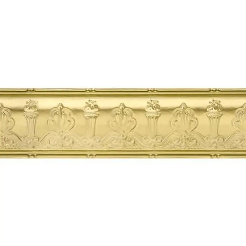 Armstrong Ceilings Metallaire Torch Cornice 4-ft Brass Metal Crown Ceiling Grid TrimLacquered Steel