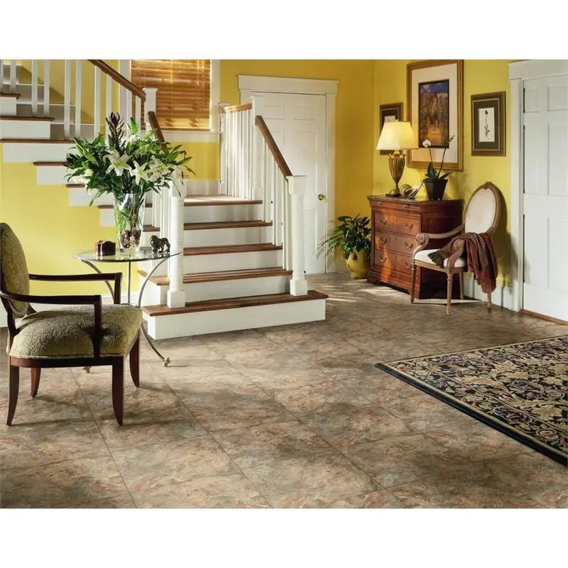 Armstrong Flooring Terraza 12-in x 12-in Terracotta Clay Peel-and-Stick Granite Vinyl Tile