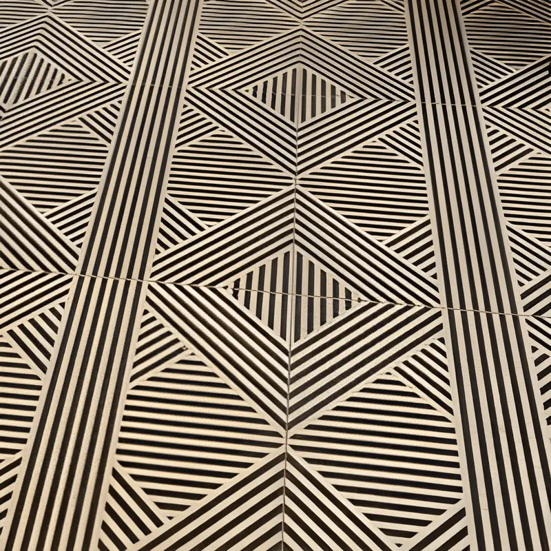 Astoria Black and White 24 in. x 24 in. Matte Porcelain Floor and Wall Tile (4 Pieces, 15.49 sq. ft./Case)Black and White / case//sq. ft.