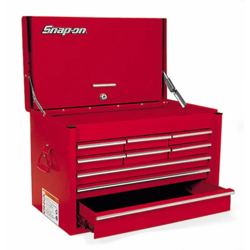 26" Nine-Drawer Top Chest Red