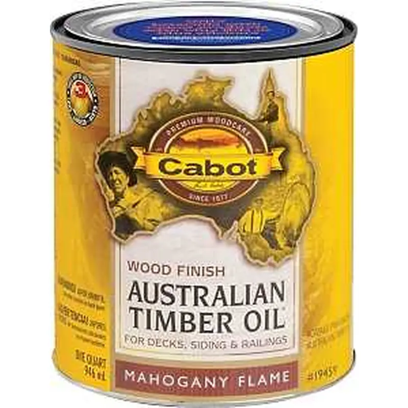 Cabot 142.0019459.005 Water Reducible Australian Timber Oil, 946 ml, Can, Liquid, Mahogany Flame, 250 - 350 sq-ft/gal