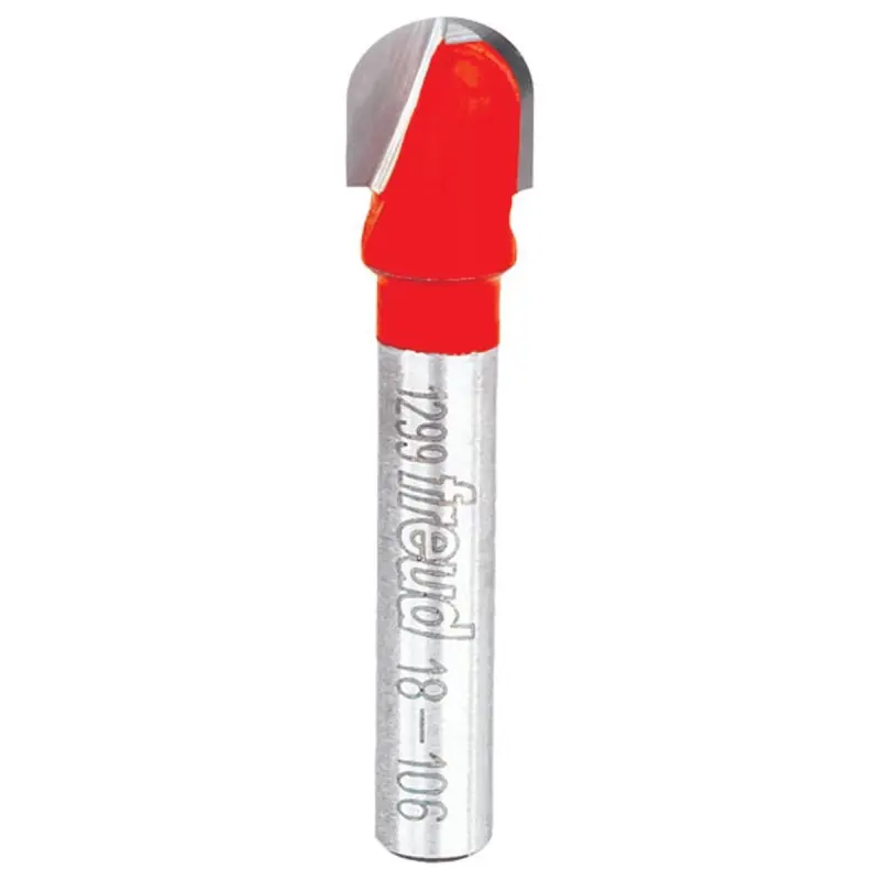 Freud 18-106 Router Bit, 3/8 in Dia Cutter, 1-13/16 in OAL, 1/4 in Dia Shank, 2-Cutter, Carbide