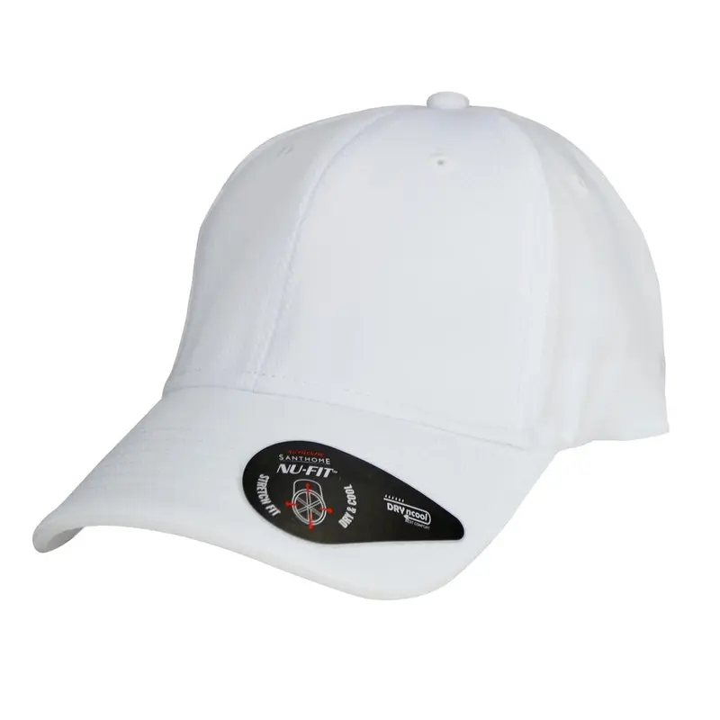Santhome Nu-Fit Performance Stretch-Fitted Cap - White / White
