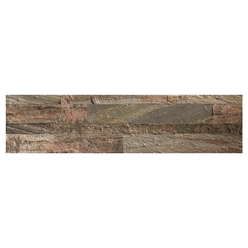 Aspect A9080 Backsplash Tile, 24 in L, 6 in W, 0.15 to 0.3 mm Thick, Natural Stone, Weathered Quartz