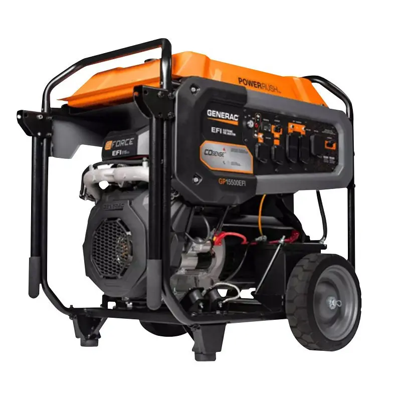 Generac GP Series 7705-0 Portable Generator, 120/240 V, 19,300 W Output, Gasoline, 14.2 gal Tank, Electric Start