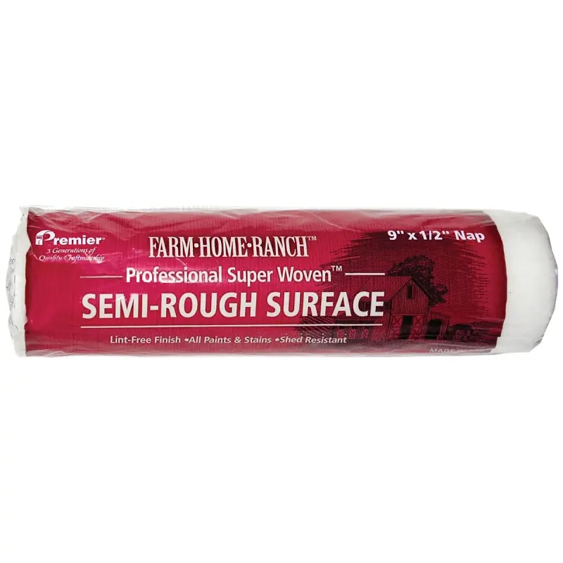 Premier FHR00157 Paint Roller Cover, 1/2 in Thick Nap, 9 in L, Fabric Cover