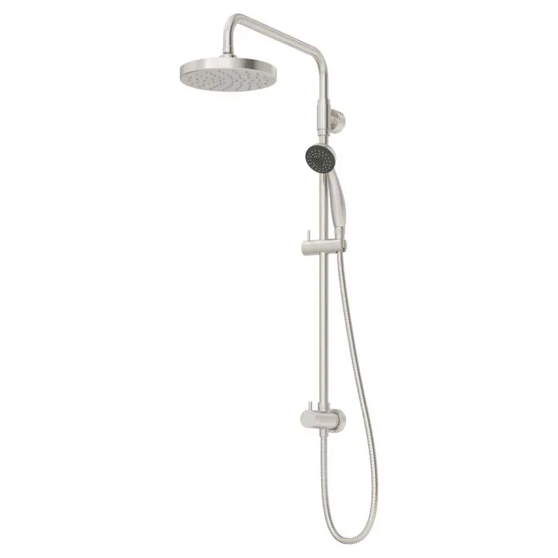 1-Spray 5.59 in. Dual Shower Head and Handheld Shower Head with Low Flow in Satin NickelChrome / 7.80