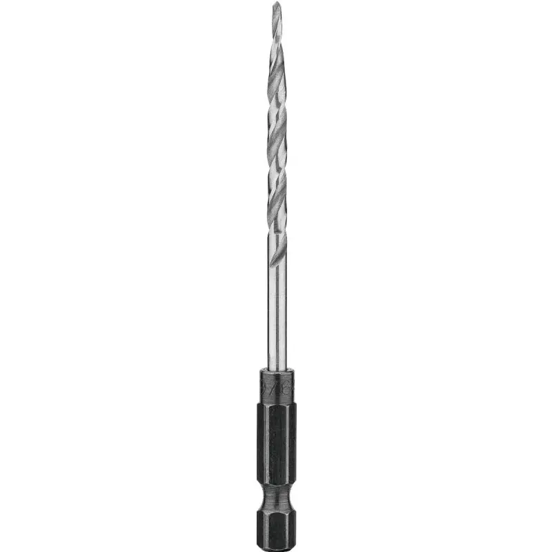 DeWALT DW2537 Drill Bit, 9/64 in Dia, 3 in OAL, Countersink, Spiral Flute, 4-Flute, 1/4 in Dia Shank, Hex Shank