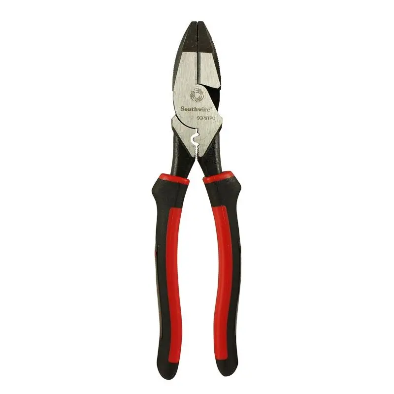 SCP9TPC 9" High-Leverage Side Cutting Pliers w/ Fish Tape Puller, Crimper, & Comfort Grip Handles