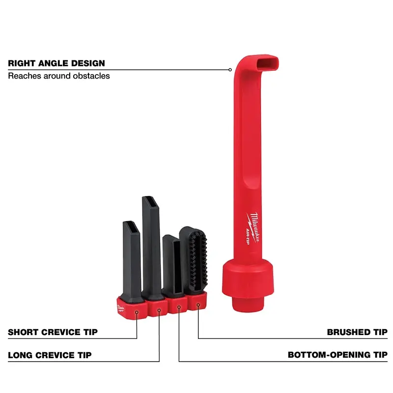 Milwaukee AIR-TIP Series 49-90-2026 4-in-1 Right Angle Cleaning Tool, 5-Piece