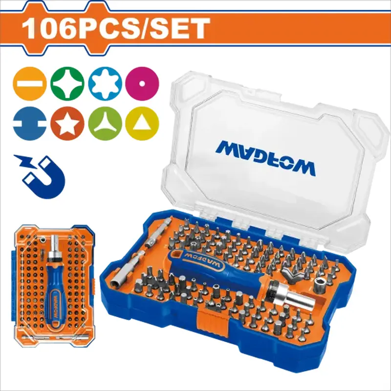 WADFOW Ratchet Screwdriver Set 106 Pieces