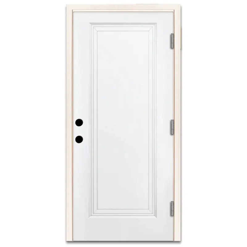 36 in. x 80 in. Premium 1-Panel Primed White Steel Prehung Front Door with 36 in. Left-Hand Outswing and 4 in. WallWhite Primed / 36 x 80 / Right-Hand/Inswing