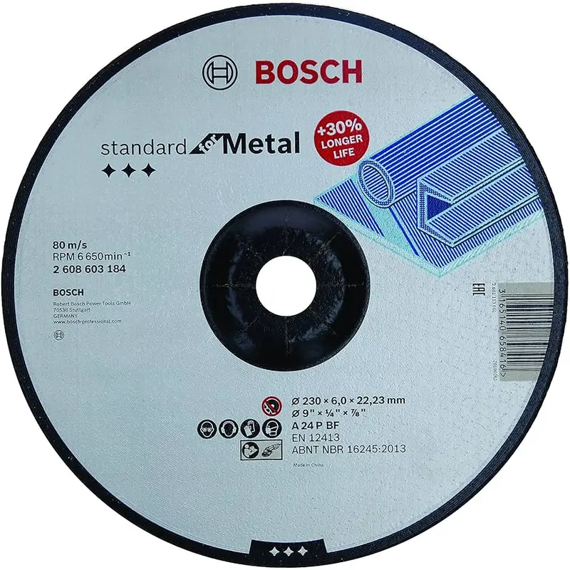 Grinding Disc Standard for Metal 230x6x22.23mm A 24 P BF