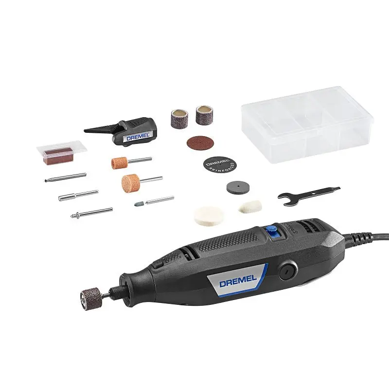 Dremel 3000-1/24 Rotary Tool Kit, 1.2 A, 1/32 to 1/8 in Chuck, Keyed Chuck, 5000 to 35,000 rpm Speed